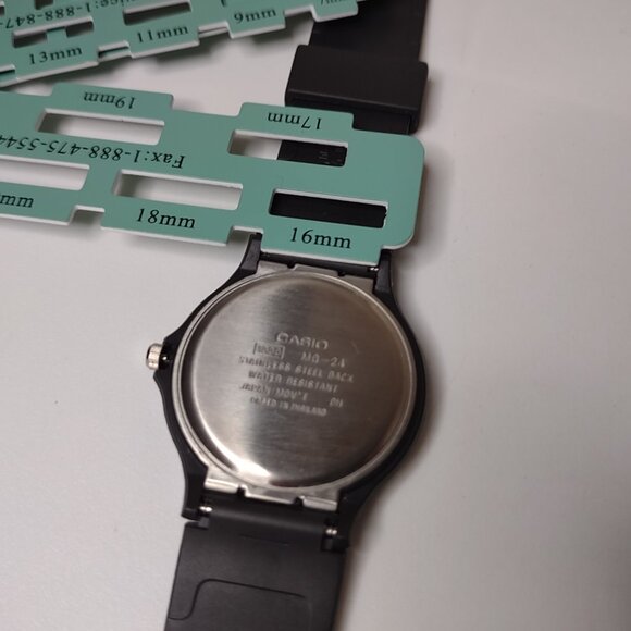 Black Casio Analog Watch With White Dial - Picture 11 of 11